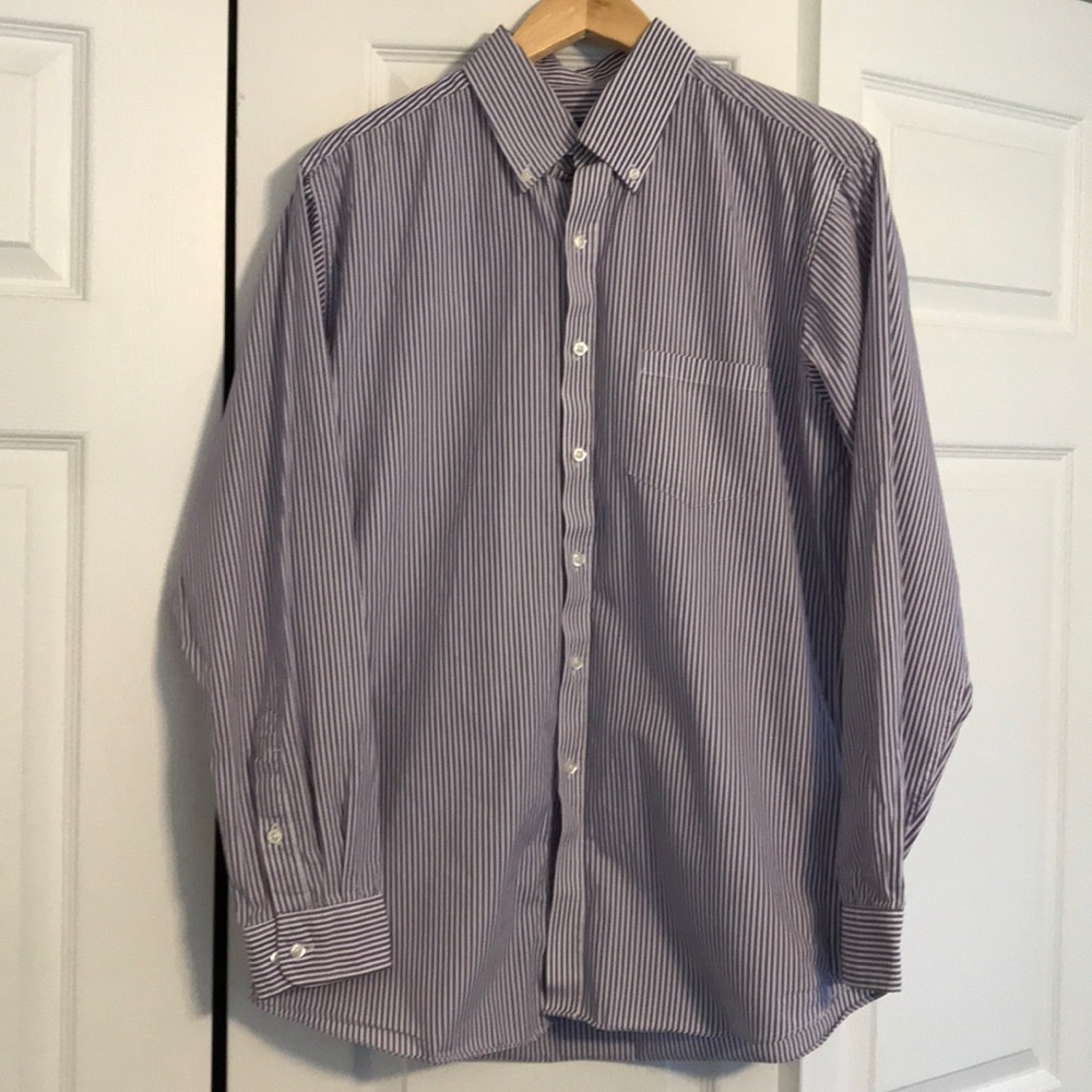 3/$20 Club room purple striped button down shirt